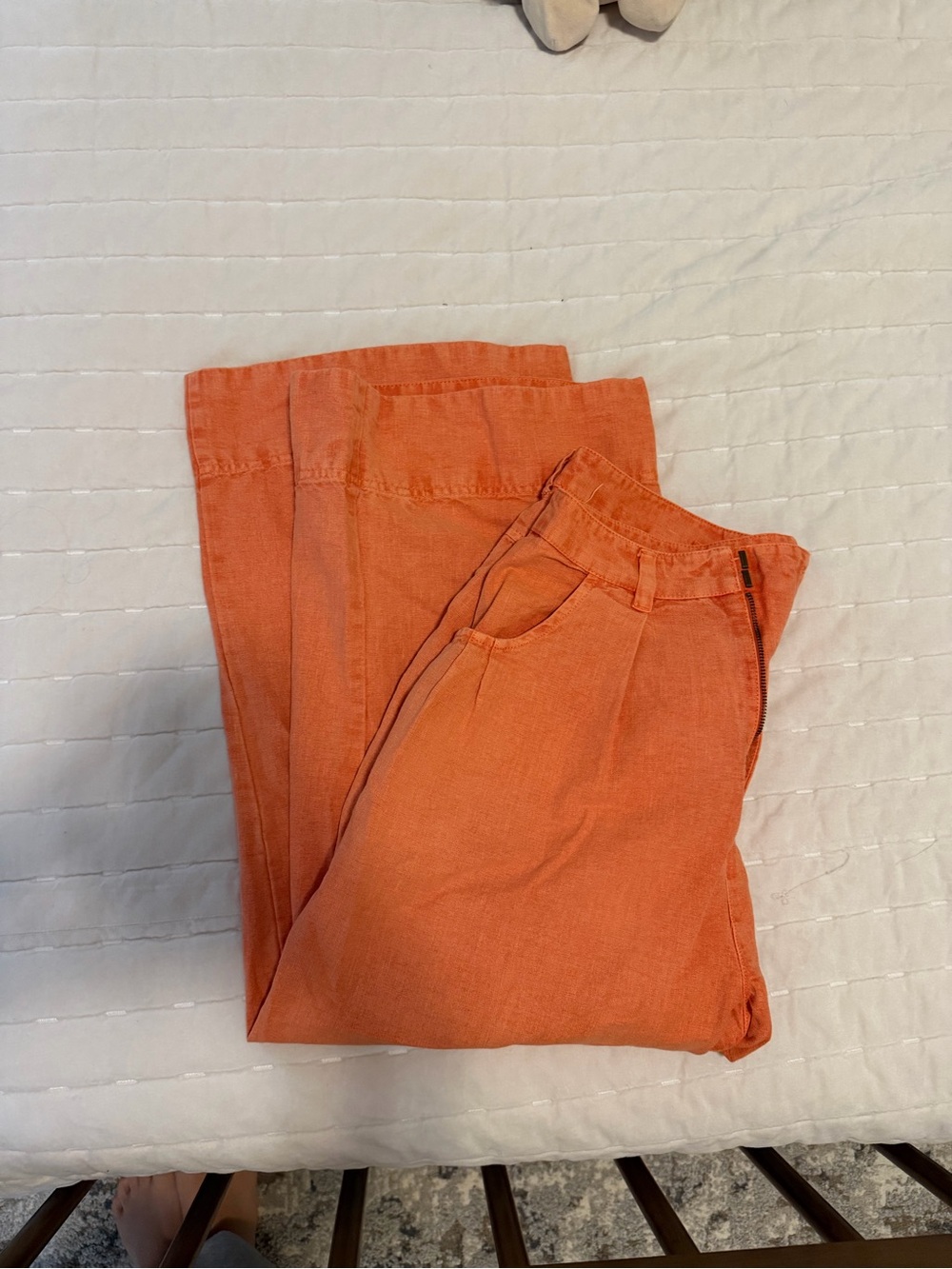 Free People cropped Linen-Blend Pants